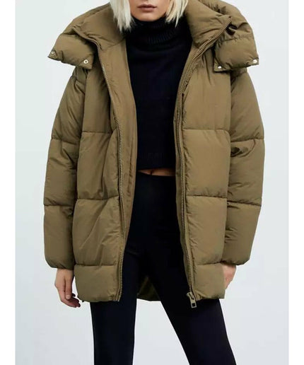 Hooded Long-Sleeved warm coat