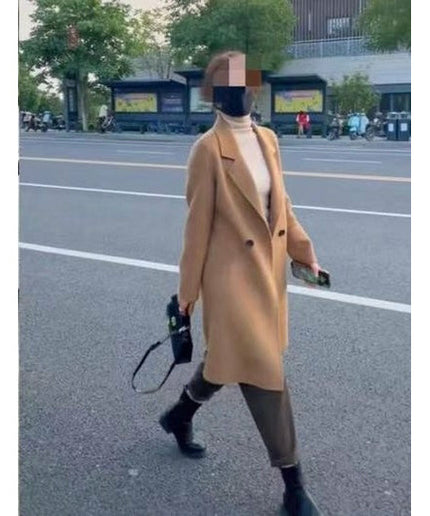 Single Button Long Waterfall Coat