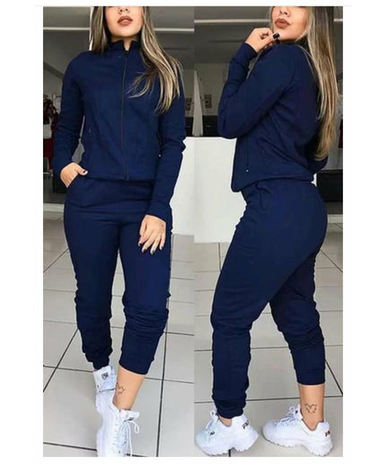 Zipper Tracksuit Set