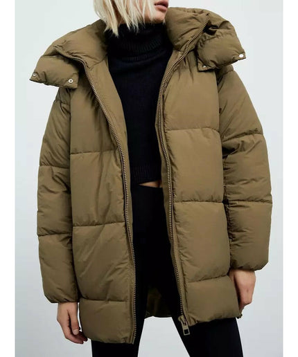 Hooded Long-Sleeved warm coat